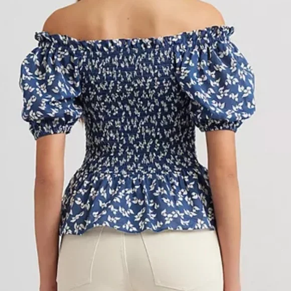 Lauren Ralph Lauren Floral Print Peplum Blouse - Picture 2 of 8